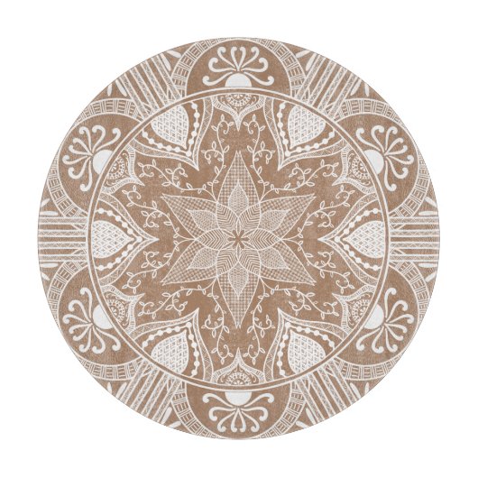 Nutmeg Mandala Schneidebrett (Vorderseite)