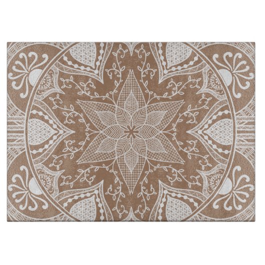 Nutmeg Mandala Schneidebrett (Vorderseite)