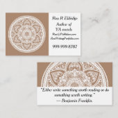 Nutmeg Mandala Visitenkarte (Vorne/Hinten)