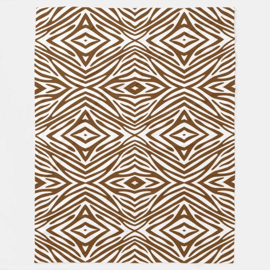 Nutmeg Neutral Zebra Fleecedecke (Vorderseite)