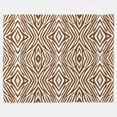Nutmeg Neutral Zebra Fleecedecke (Vorderseite (Horizontal))