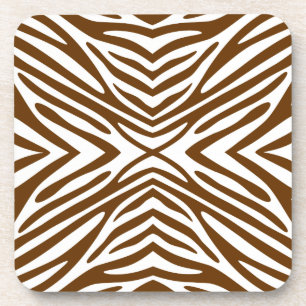 Nutmeg Neutral Zebra Getränkeuntersetzer