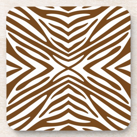 Nutmeg Neutral Zebra Getränkeuntersetzer (Vorderseite)