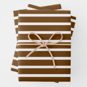 Nutmeg-neutrale Streifen Geschenkpapier Set (Beispiel)