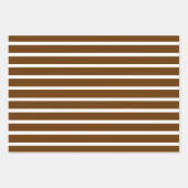 Nutmeg-neutrale Streifen Geschenkpapier Set (Vorderseite)