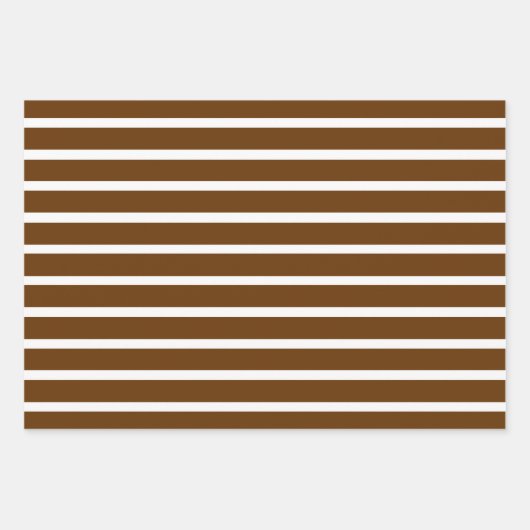 Nutmeg-neutrale Streifen Geschenkpapier Set (Vorderseite)