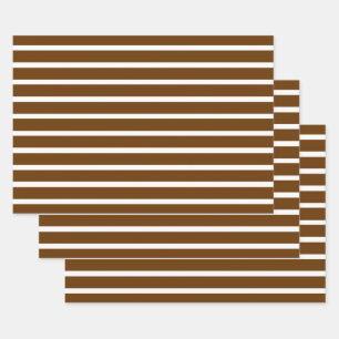 Nutmeg-neutrale Streifen Geschenkpapier Set