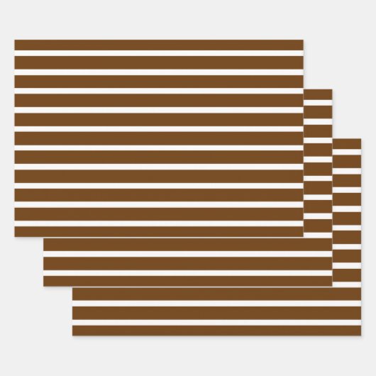 Nutmeg-neutrale Streifen Geschenkpapier Set (Set)
