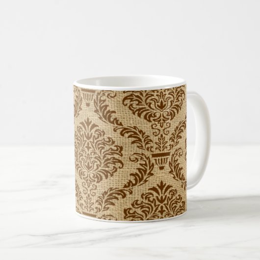 Nutmeg Parisian Moods Damask Tasse (VorderseiteRechts)
