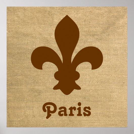 Nutmeg Parisian Moods Fleur de Lys Poster (Vorne)