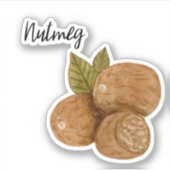 Nutmeg Spice Jar Sticker (Vorderseite)