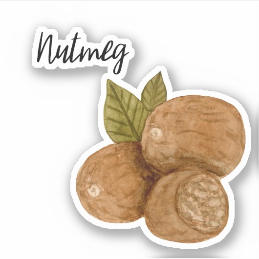 Nutmeg Spice Jar Sticker (Vorderseite)