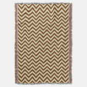 Nutmeg Spice Moods Chevrons Decke (Vorderseite Vertikal)