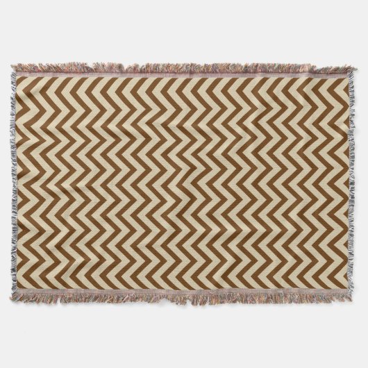Nutmeg Spice Moods Chevrons Decke (Vorderseite)