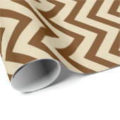 Nutmeg Spice Moods Chevrons Geschenkpapier (Rolleneckpunkt)