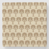 Nutmeg Spice Moods Palm Steinuntersetzer (Vorderseite)