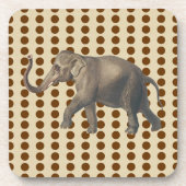 Nutmeg Spice Stimmungen Punkte mit Elefant Getränkeuntersetzer (Vorderseite)