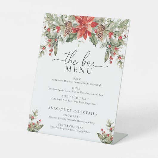 Nutmeg Weihnachten Weihnachten Das Bar Drinks Menü Sockelschild (Vorderseite)