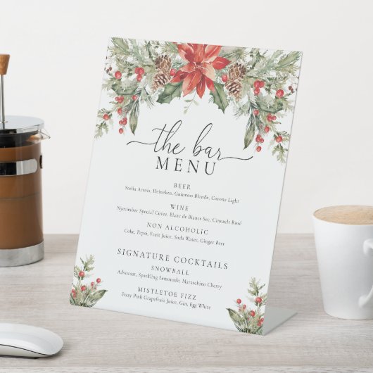 Nutmeg Weihnachten Weihnachten Das Bar Drinks Menü Sockelschild (In SItu)