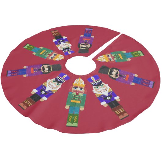 Nutracker fühlten sich mit Stich Polyester Weihnachtsbaumdecke (Schrägansicht)