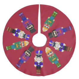 Nutracker fühlten sich mit Stich Polyester Weihnachtsbaumdecke