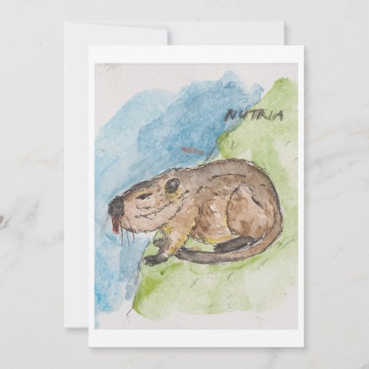 Nutria Greeting Card Feiertagskarte (Vorderseite)
