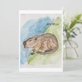 Nutria Greeting Card Feiertagskarte (Stehend Vorderseite)