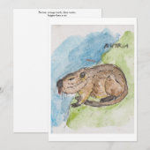 Nutria-Grußkarte Feiertagskarte (Vorne/Hinten)