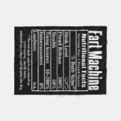 Nutrion Facts Fart Machine Dad Jokes Funny Farting Fleecedecke (Vorderseite (Horizontal))