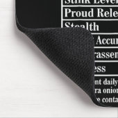 Nutrion Facts Fart Machine Dad Jokes Funny Farting Mousepad (Ecke)