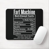 Nutrion Facts Fart Machine Dad Jokes Funny Farting Mousepad (Mit Mouse)