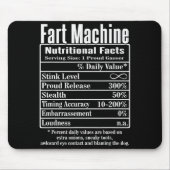 Nutrion Facts Fart Machine Dad Jokes Funny Farting Mousepad (Vorne)