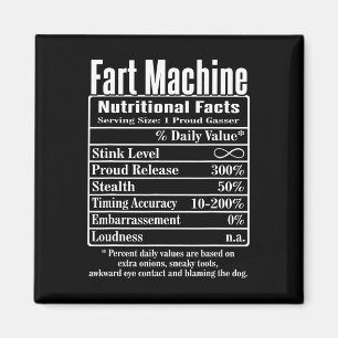 Nutrion Facts Furz Vater Jokes Funny Farting Magnet