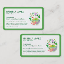 Nutrition Bilingual English Spanish Business Card