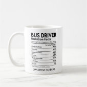 Nutrition Facts Bus Driver,Fun Bus Driver Mug Kaffeetasse (Links)