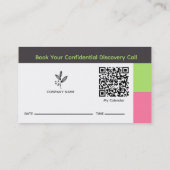 Nutritionist Booking Business Cards mit QR-Code Visitenkarte (Rückseite)