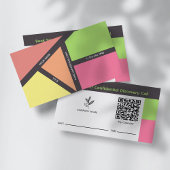 Nutritionist Booking Business Cards mit QR-Code Visitenkarte