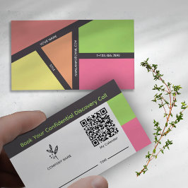 Nutritionist Booking Business Cards mit QR-Code Visitenkarte