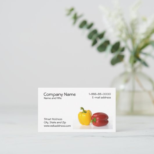 Nutritionist Business Card Visitenkarte (Stehend Vorderseite)