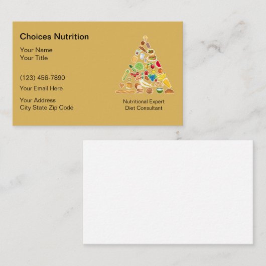 Nutritionist Business Cards Moderne Visitenkarten Visitenkarte (Vorne/Hinten)