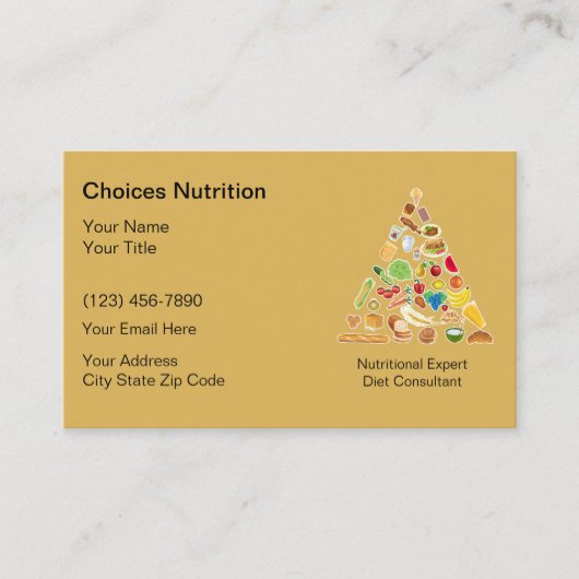Nutritionist Business Cards Moderne Visitenkarten Visitenkarte (Vorderseite)