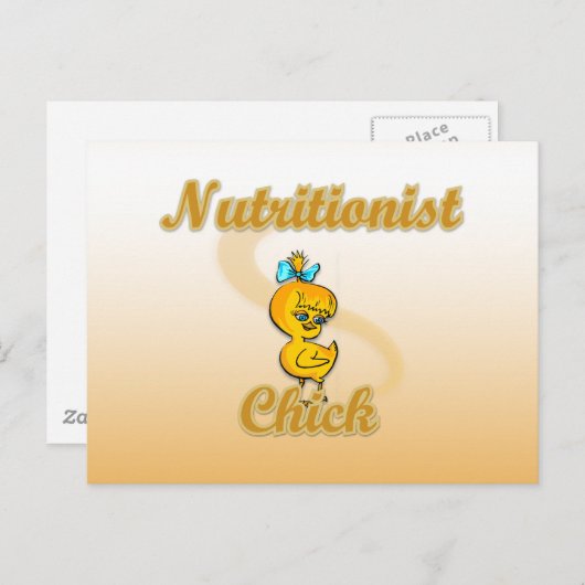 Nutritionist Chick Postkarte (Vorne/Hinten)