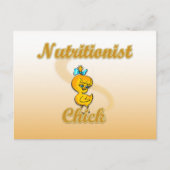 Nutritionist Chick Postkarte (Vorderseite)