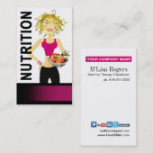 Nutritionist Dietician Food Manager Healthy Eating Visitenkarte (Vorne/Hinten)