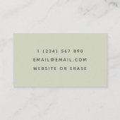 Nutritionist Dietitian Gezeichnet Veggies Camoufla Visitenkarte (Rückseite)