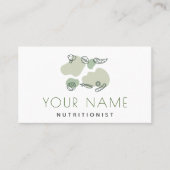 Nutritionist Dietitian Gezeichnet Veggies Camoufla Visitenkarte (Vorderseite)