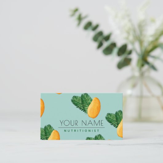 Nutritionist Dietitian Hübsch Manga Frucht Muster Visitenkarte (Stehend Vorderseite)