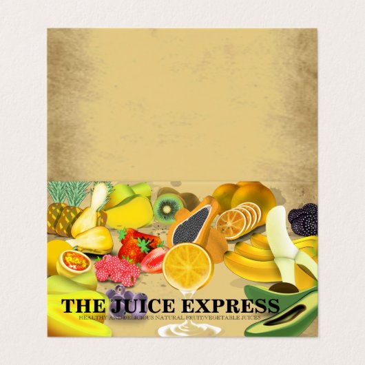 Nutritionist Health Coach Frucht Business Card Visitenkarten (Außenseite Aufgefaltet)