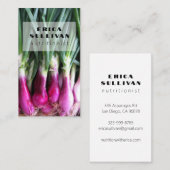 Nutritionist Health Coach Koch Diet Veggies Foto Visitenkarte (Vorne/Hinten)