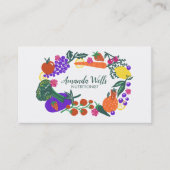 NUTRITIONIST HEALTH COACH KOCH Moderne Veggies Visitenkarte (Vorderseite)